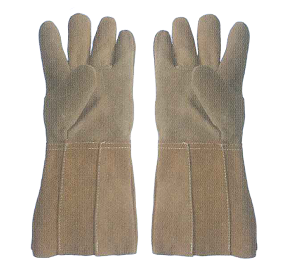 five-finger welding glove with full leather(brown)