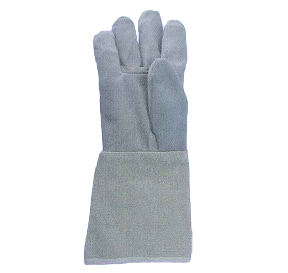 five-finger welding glove withdouble layers of leather