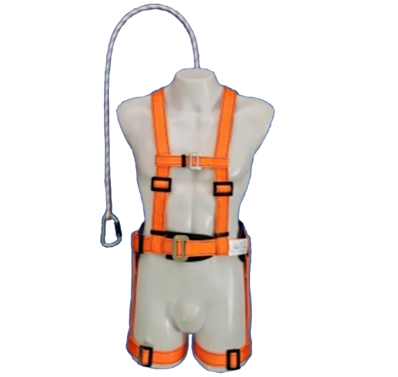Suspended double-back type safety belt